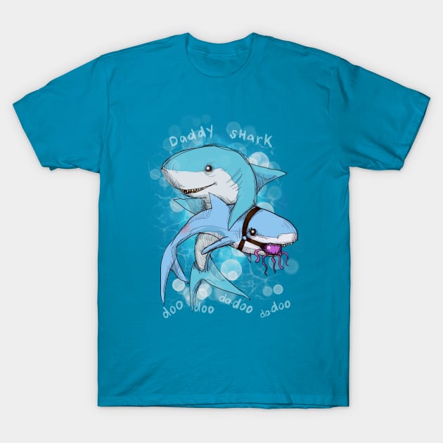 Daddy shark baby shark t shirt clearance